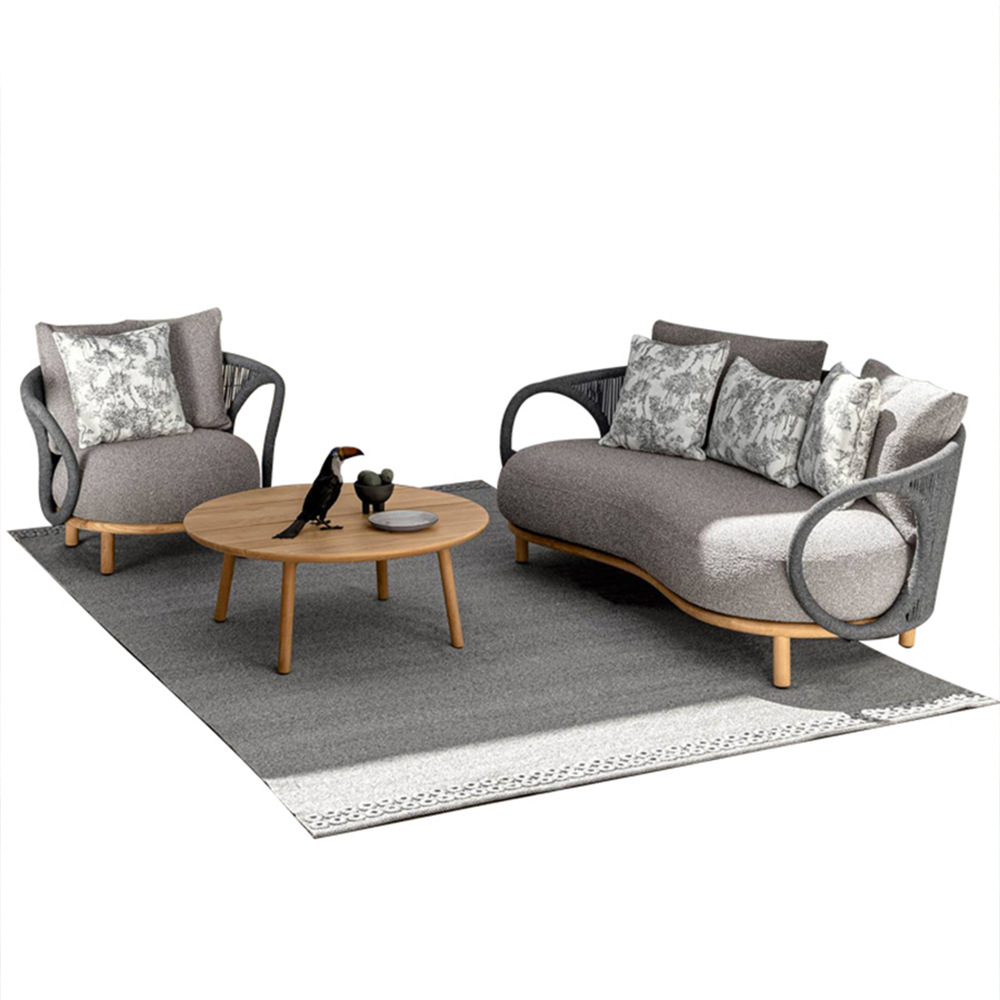 Outdoor Furniture Hotel - Canapé d'extérieur en rotin et teck