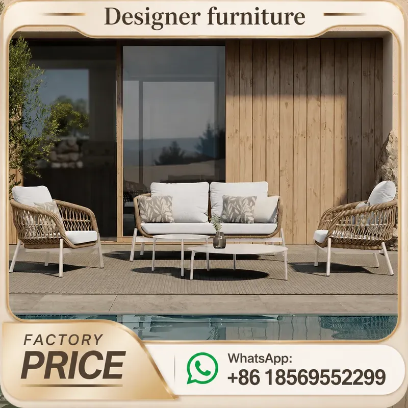 Outdoor Furniture Hotel - Ensemble de canapés en corde tressée