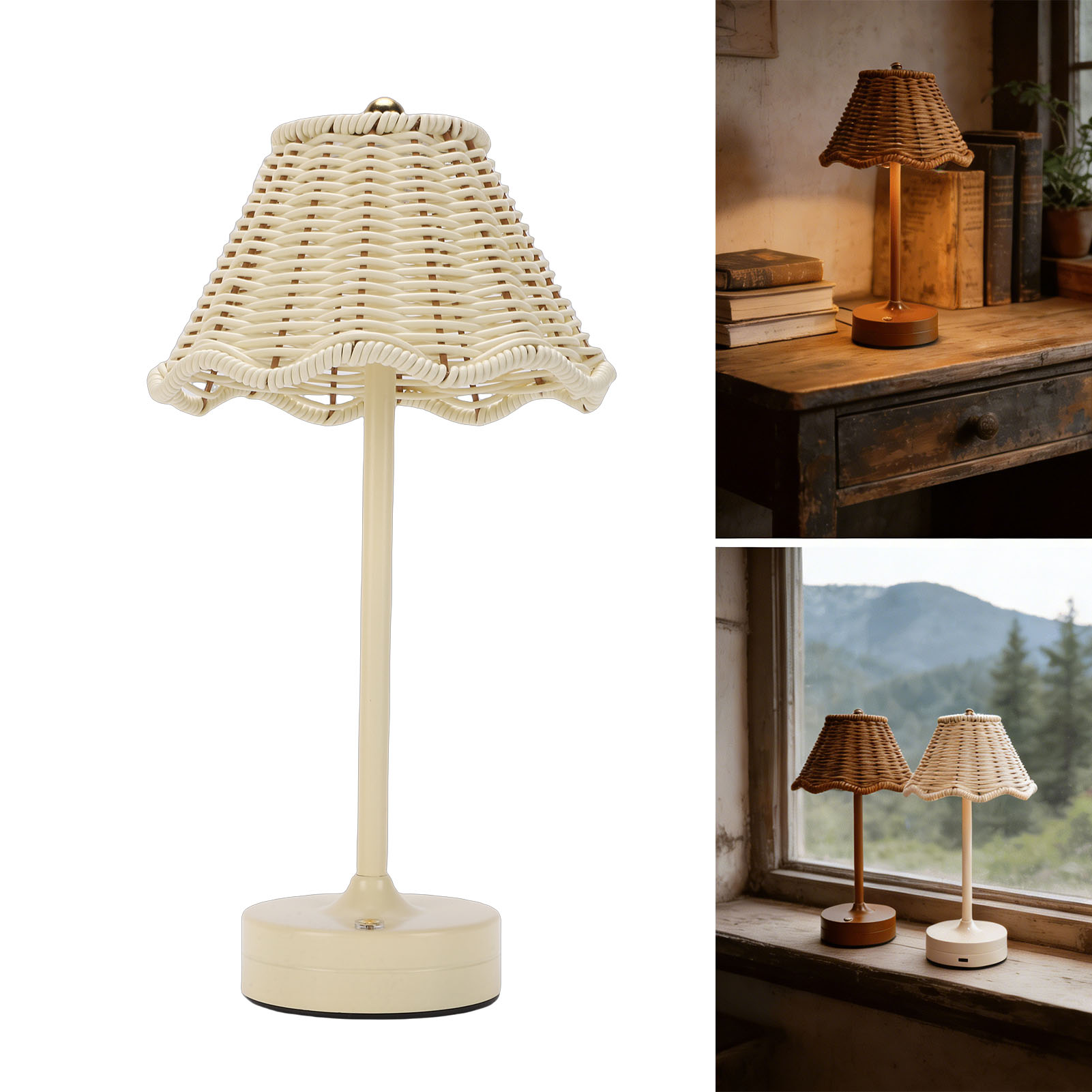 Outdoor Furniture Cafe - Lampe de table LED vintage en