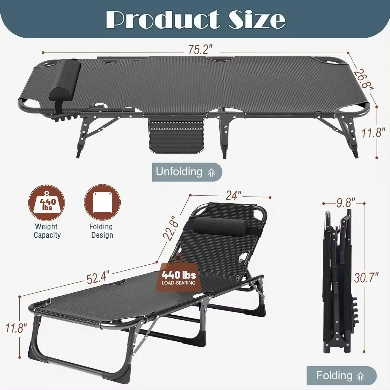 Lit pliant portable 20262024 e - Outdoor Furniture Sale avis et prix