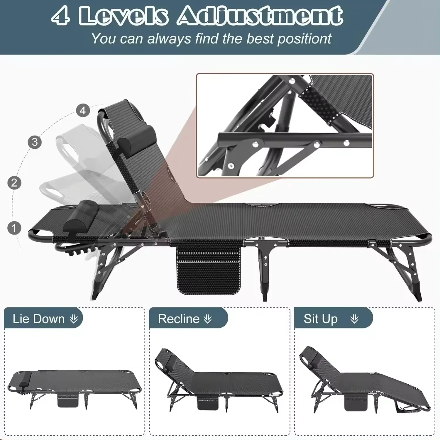 Lit pliant portable 20262024 e - Outdoor Furniture Sale avis et prix