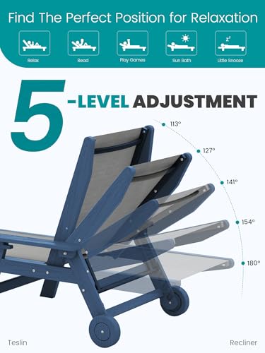 Chaise longue de patio en text - Deck Chair Lounger avis et prix