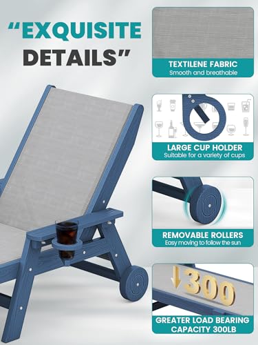 Chaise longue de patio en text - Deck Chair Lounger avis et prix