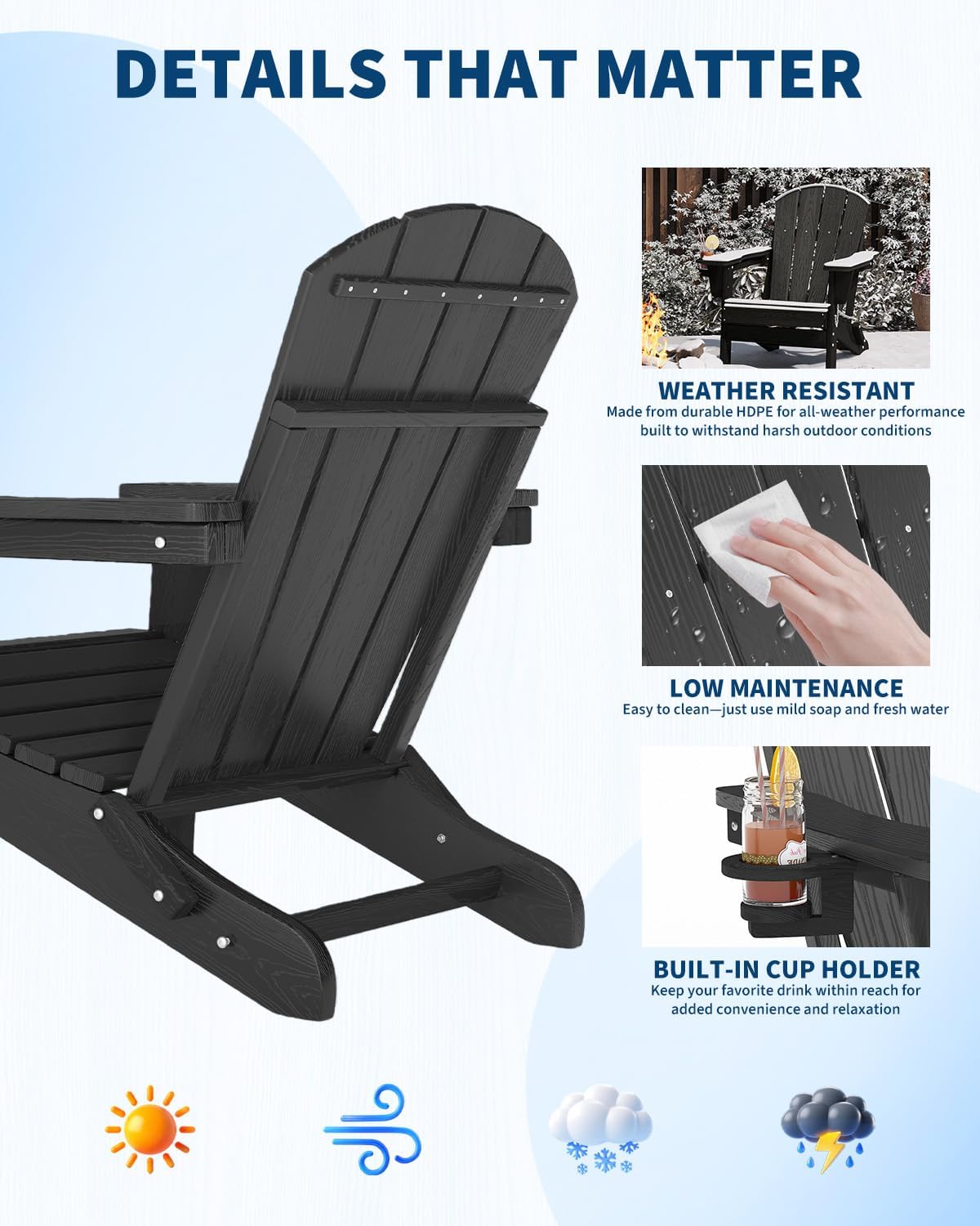 Chaise Adirondack pliable en p - Deck Chair Lounger avis et prix