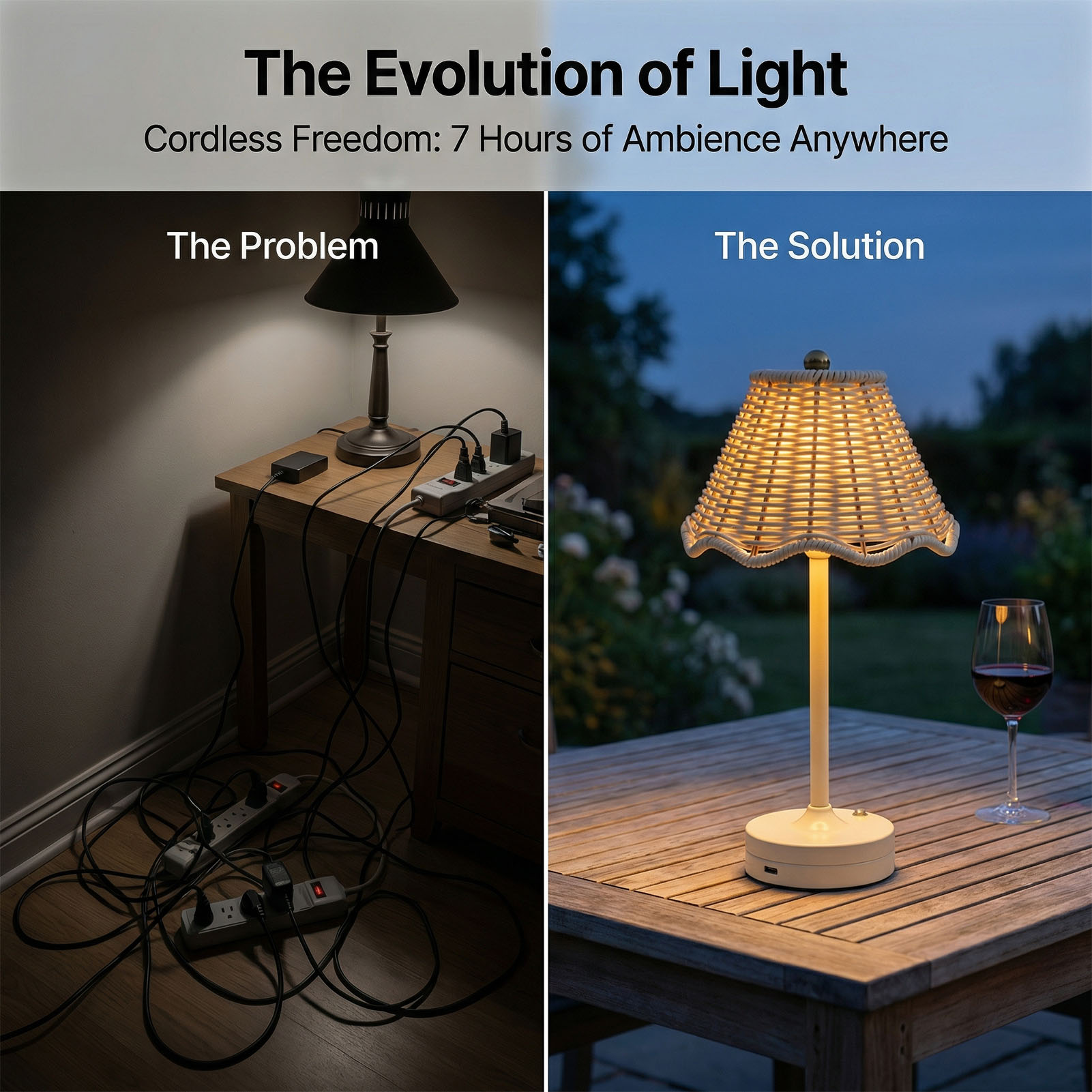 Lampe de table LED vintage en  - Outdoor Furniture Cafe avis et prix
