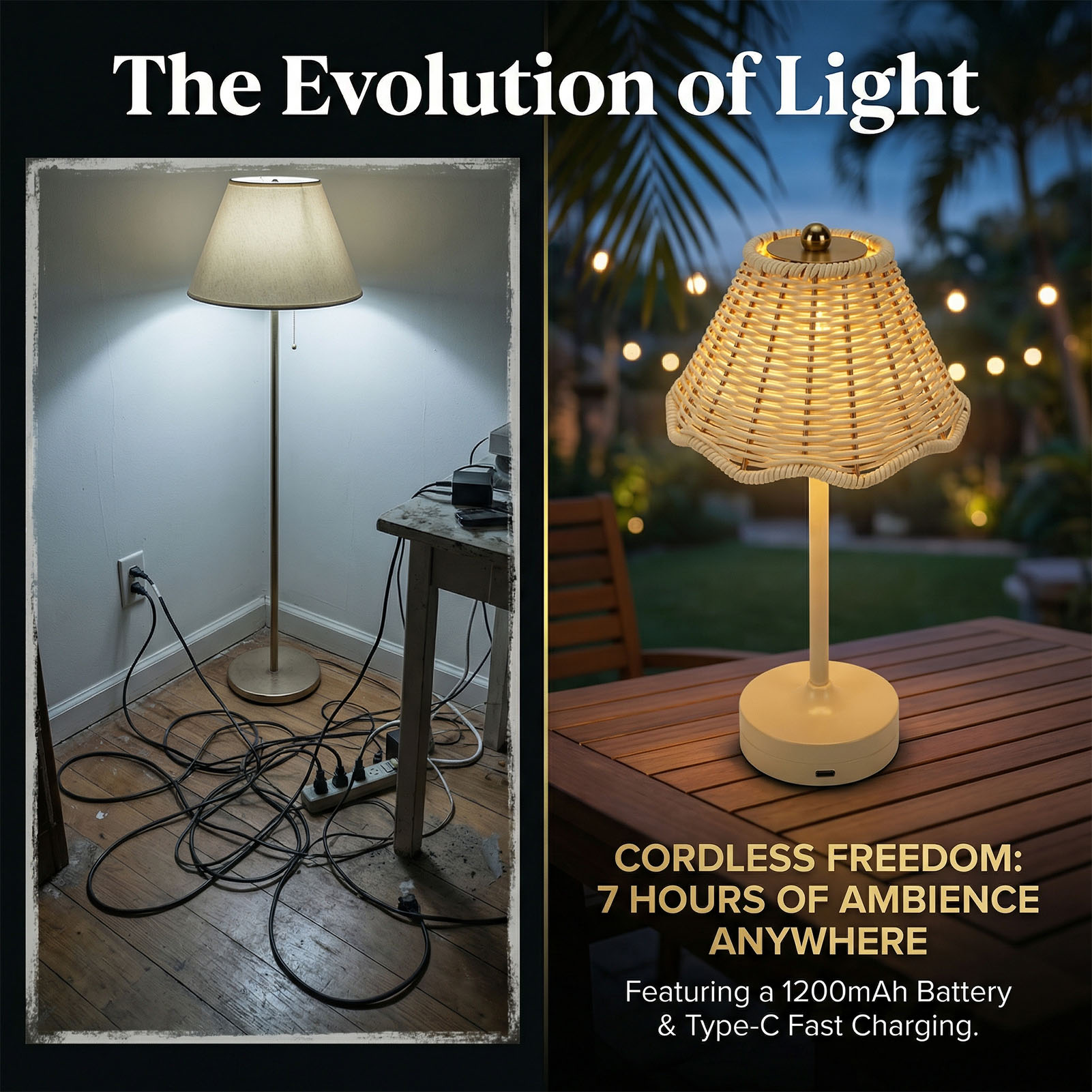 Lampe de table LED vintage en  - Outdoor Furniture Cafe avis et prix