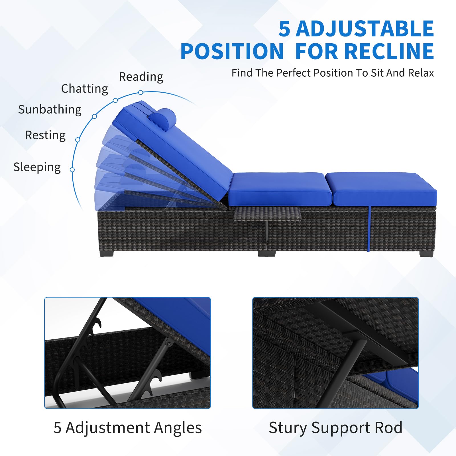 Ensemble de 2 chaises longues  - Deck Chair Lounger avis et prix